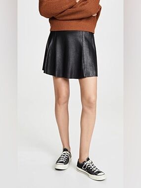 Spanx Faux Leather Skater Skirt